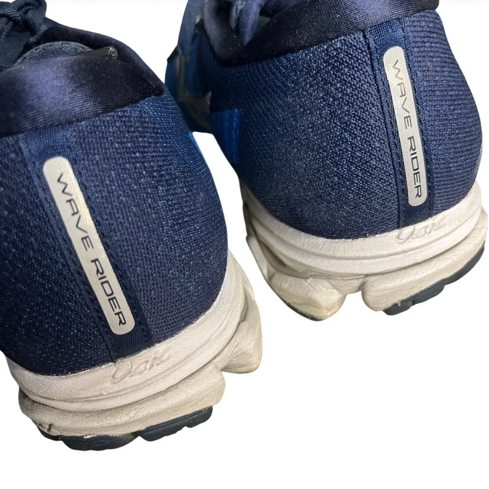 MIZUNO Blue Wave Rider Running Shoes Neutral Sneakers Wave Knit Mens Size 12 US - Picture 6 of 9